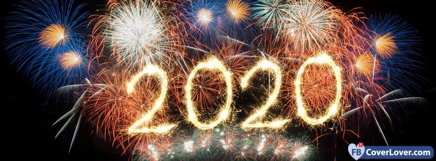 Fireworks 2020 New Year Facebook Cover